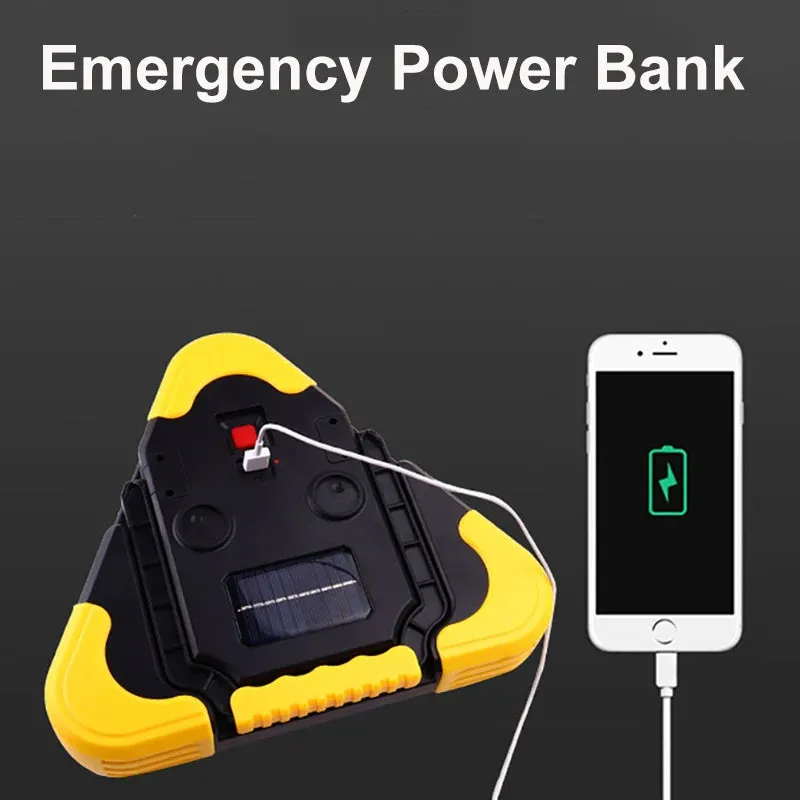 3-in-1 Solar Emergency Warning Light – Portable Safety Alarm Lamp for Camping & Roadside Use
