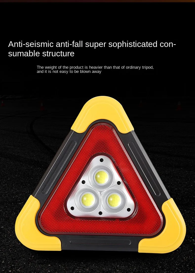 3-in-1 Solar Emergency Warning Light – Portable Safety Alarm Lamp for Camping & Roadside Use