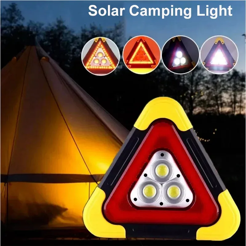 3-in-1 Solar Emergency Warning Light – Portable Safety Alarm Lamp for Camping & Roadside Use