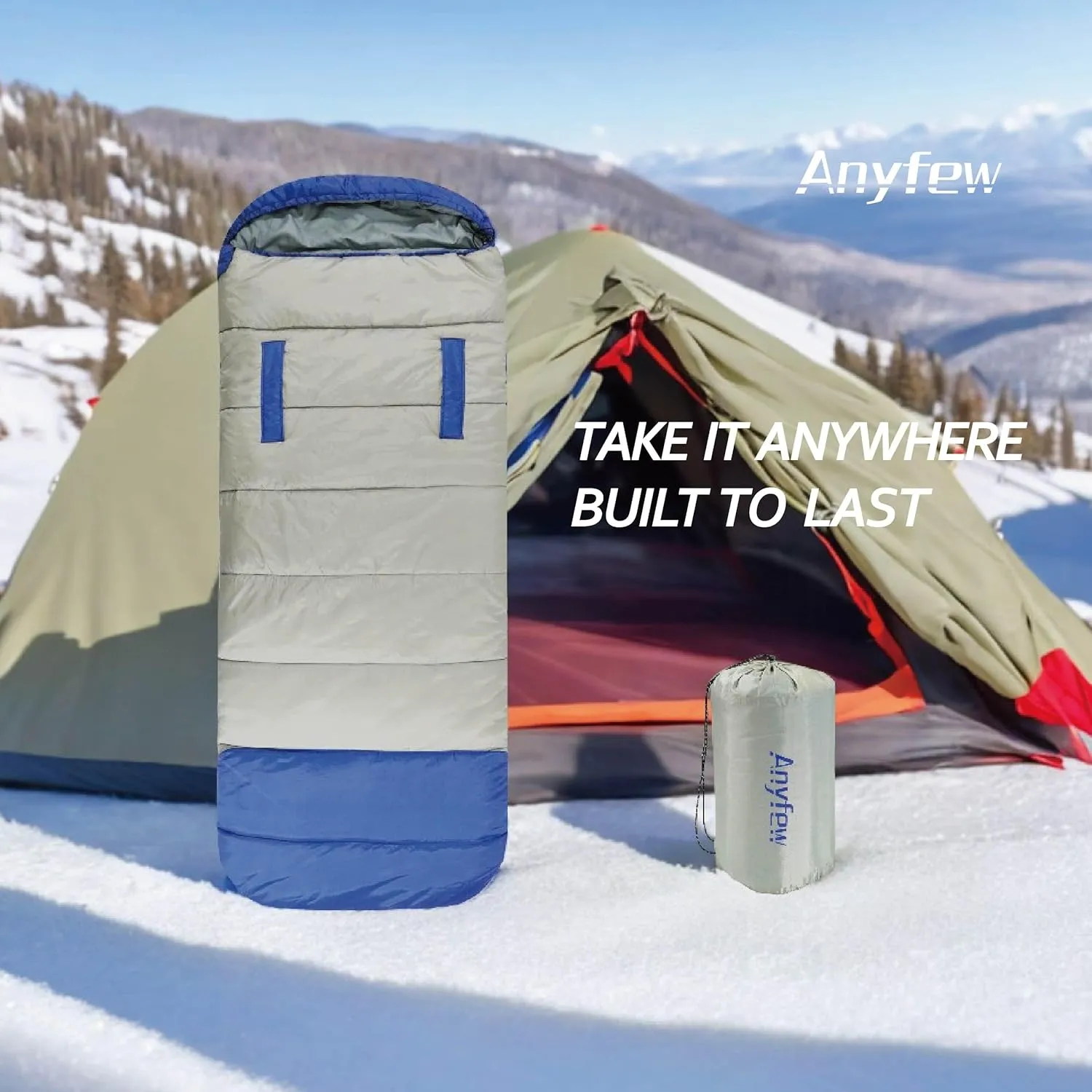 3 Seasons Lightweight Oval Sleeping Bag with Portable Tight-Pack Camping Gear, Indoor & Outdoor Sleeping Bag for Adult, Kid, Boy, Girl, Backpack, Hiking, Camping
