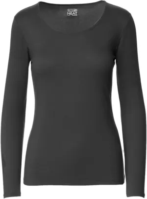 32 Degrees Heat Womens Ultra Soft Thermal Lightweight Baselayer Scoop Neck Long Sleeve Top