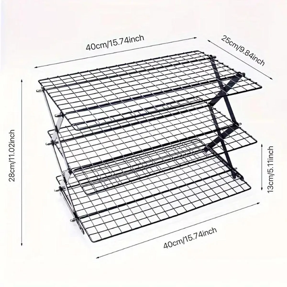 3/4 Tier Camping Dining Rack Iron Shelf Portable Picnic Rack Foldable Storage Table