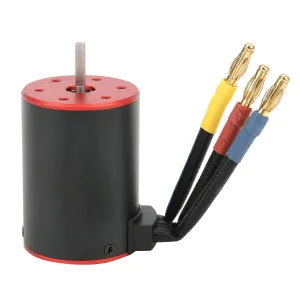 3650‑4300kv Waterproof Brushless Motor with 4mm Banana Plug Bracket for 1/10 RC Car Truck Crawler
