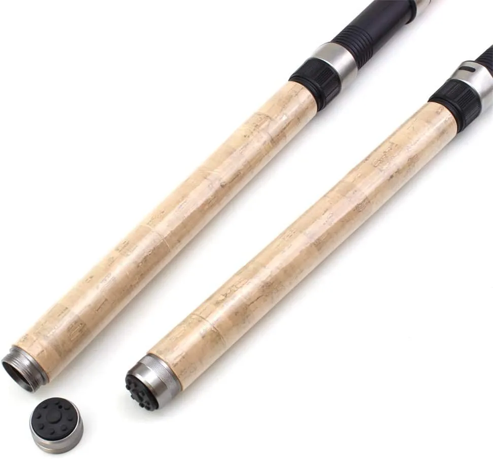 3.6m 4.5m Telescopic Spinning Fishing Rod Carbon Wooden Handle carp Fishing Pole sea Rock Fishing Rod Test 30-150g (Size : 220cm) (210cm)