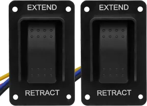 387874 RV Electric Stabilizer Jack Switch with Harness Replacement Compatible with Lippert High Speed Jacks，IP66-rated Waterproof -（2Pack）