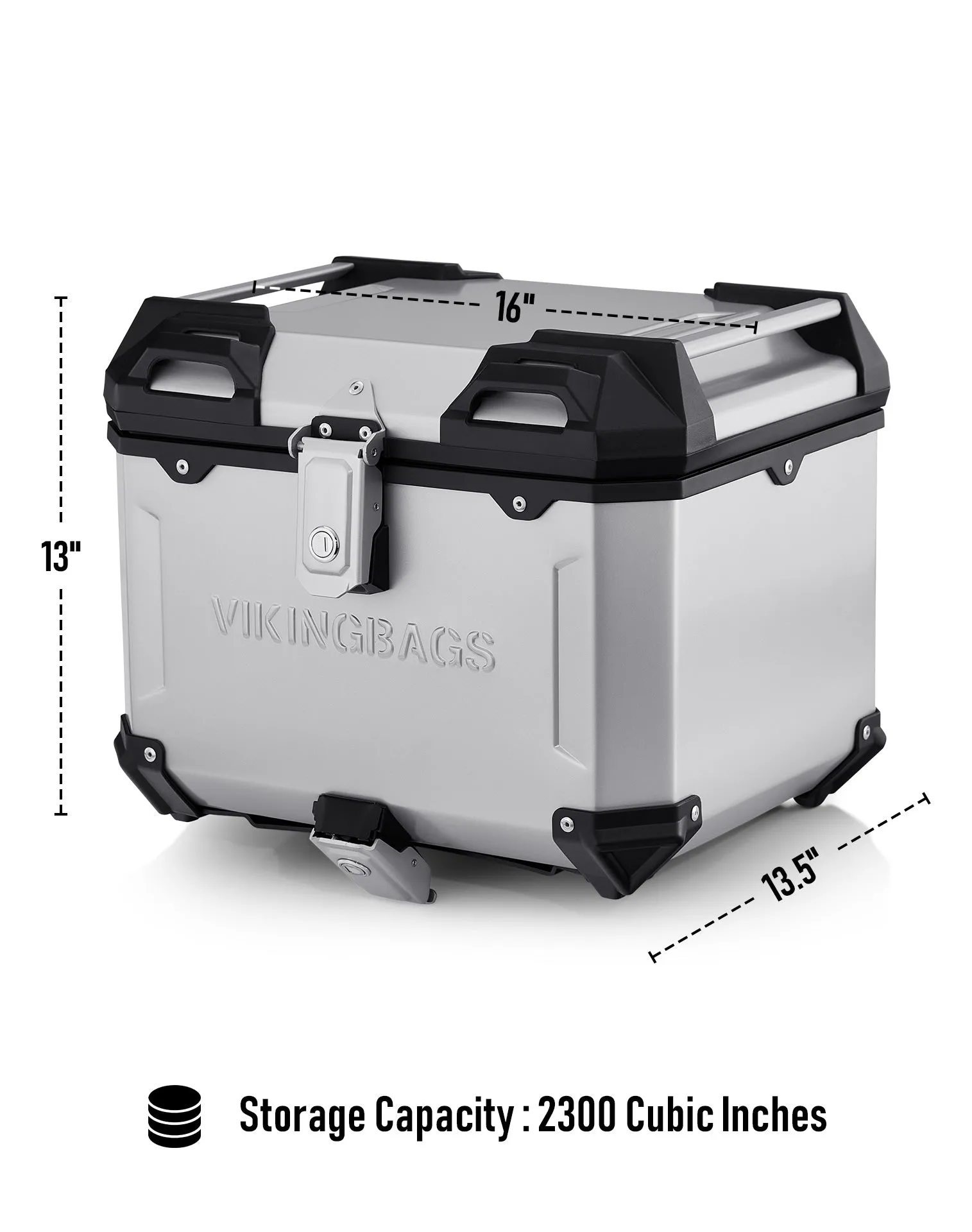 38L - Apex XL Honda CRF1000L Africa Twin/Adv Sports Aluminum Top Case Silver