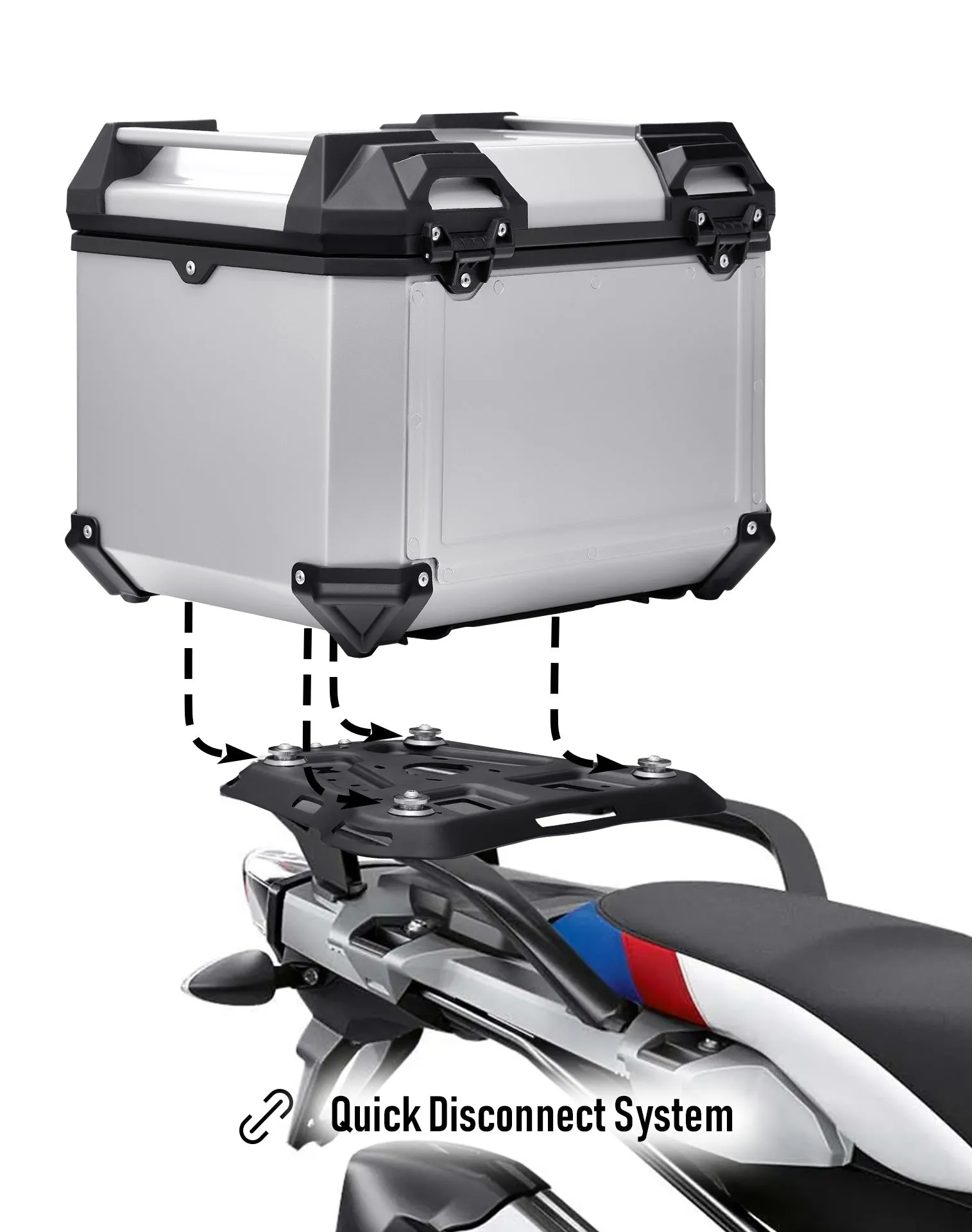 38L - Apex XL Honda CRF1100L Africa Twin/ADV Sports/ES Aluminum Top Case Silver