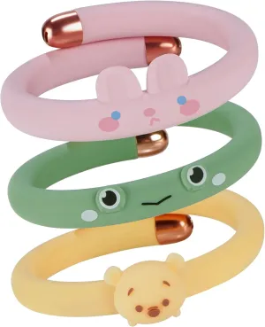 3Pack Mosquito Repellent Bracelets for Kids (Pink, Green, Yellow)
