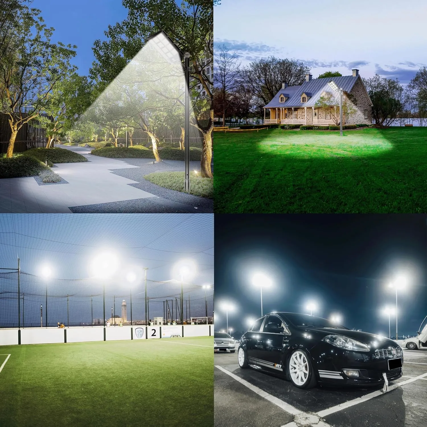 4-Pack 8000W,240000LM Solar Street Light,Wide Angle Lamp, Waterproof IP67,with Remote Control & Motion Sensor,The Ultimate Lighting Solution for Parking Lots and Beyond