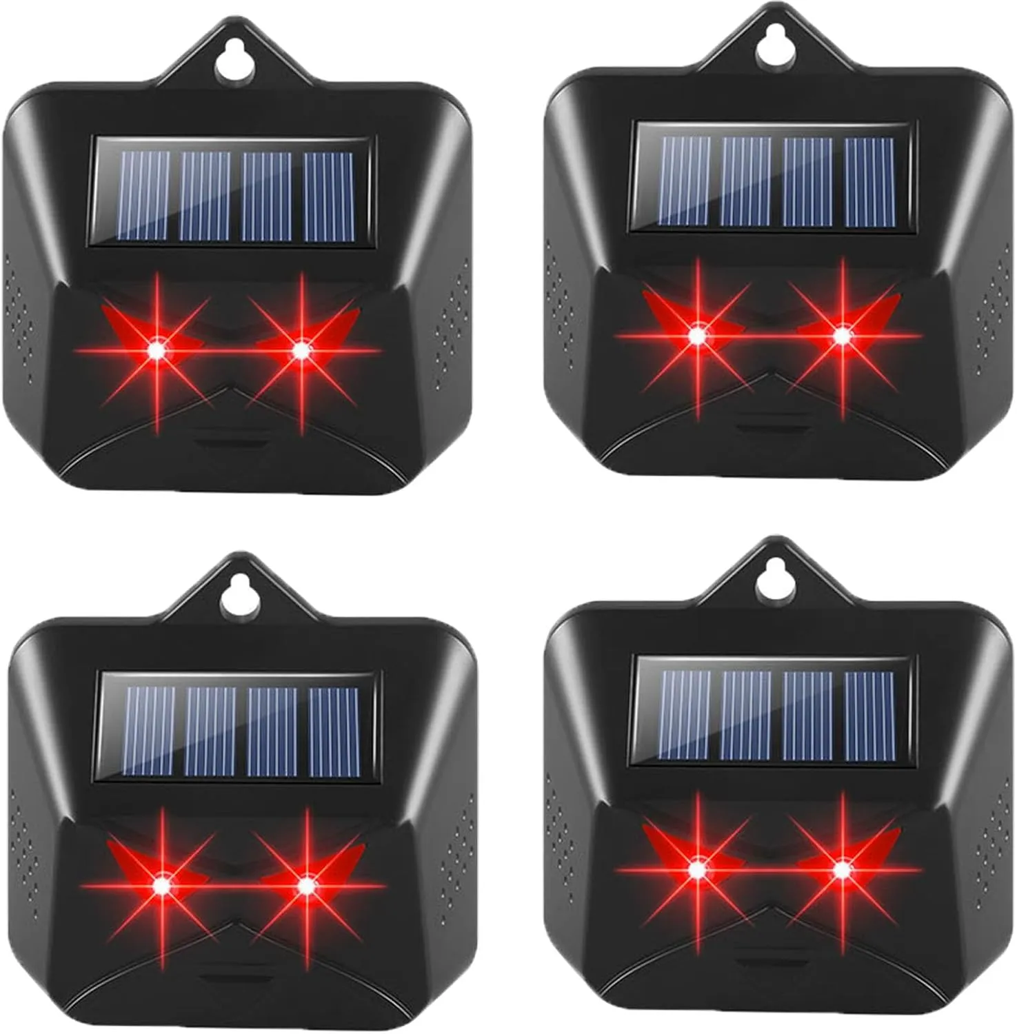 4 Pack Solar Nocturnal Animal Repeller Outdoor Predator Light for Chicken Coop, Effective Coyote Deterrent, Predator Eyes Repellent Device for Deer Repellent Raccoon Skunk Fox Farm Yard Garden