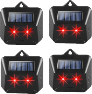 4 Pack Solar Nocturnal Animal Repeller Outdoor Predator Light for Chicken Coop, Effective Coyote Deterrent, Predator Eyes Repellent Device for Deer Repellent Raccoon Skunk Fox Farm Yard Garden
