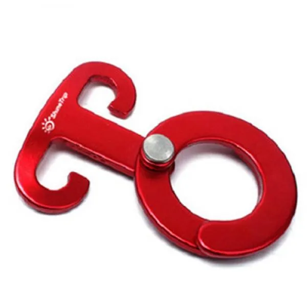 4 pcs Camping Tent Rope Buckles Aluminum Alloy Quick Hang Camping Wind Rope Buckles Random Color