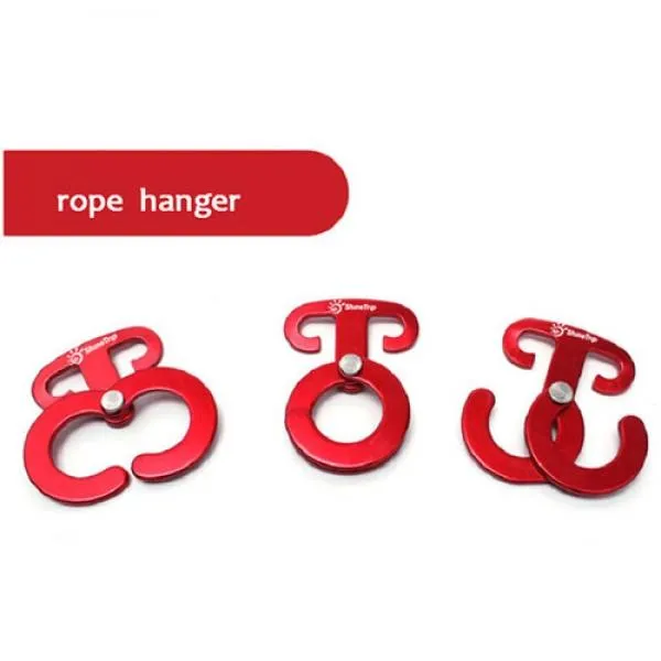 4 pcs Camping Tent Rope Buckles Aluminum Alloy Quick Hang Camping Wind Rope Buckles Random Color