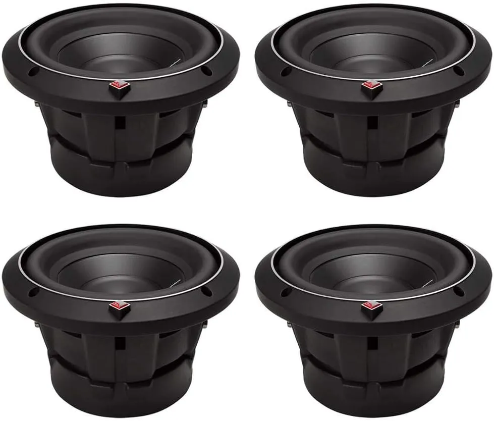 4) ROCKFORD FOSGATE P2D2-8 8" Punch 2000W 2-Ohm DVC Car Audio Subwoofers P2D28