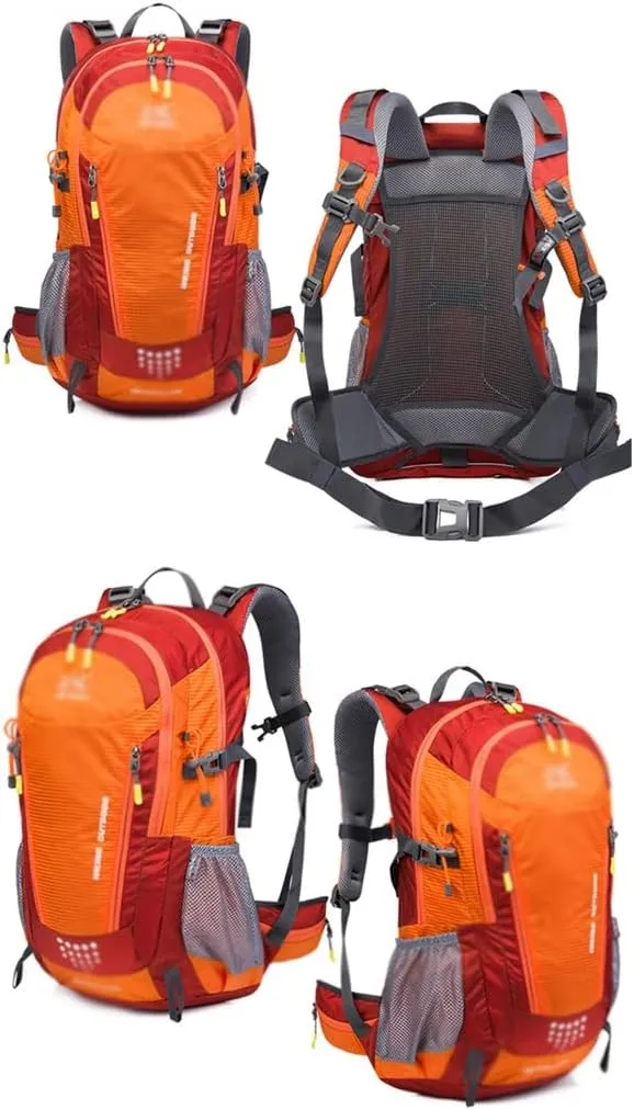 40L Camping Backpack Travel Hiking Backpack Outdoor Bag with Rain Cover(D)