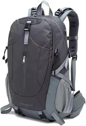 40L Hiking Backpack Outdoor Mountaineering Bag Large Capacity Travel Sports Backpack(Argento)