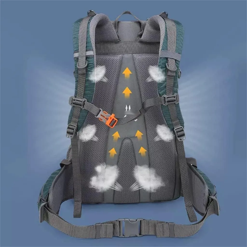 40L Sports Travel Backpack Outdoor Camping Rucksack Hiking Backpack Mountaineering Bag (D,As the picture shows)
