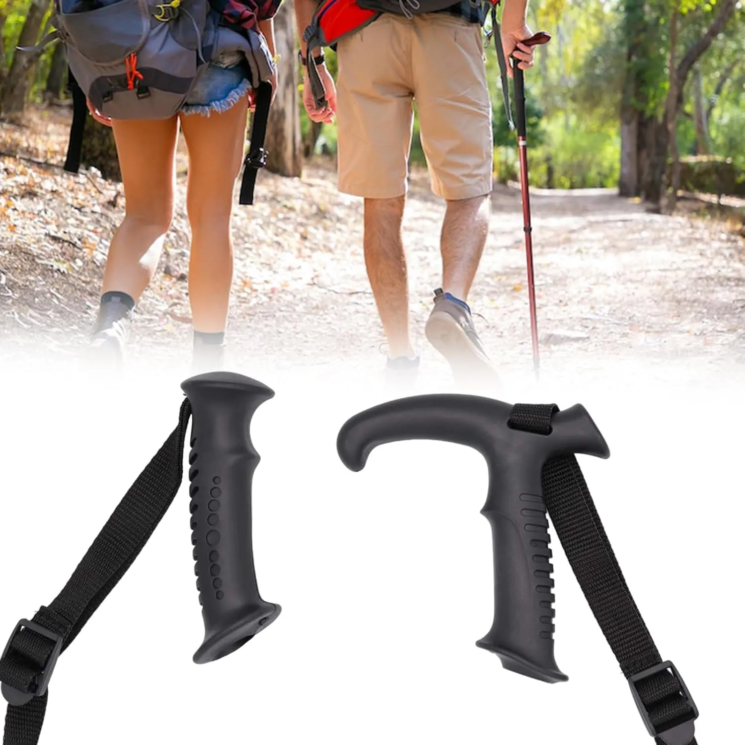4Pcs Trekking Poles Handle Replacement Walking Cane Grip Climbing Stick Handle Comfortable Ergonomic Walking Cane Grip