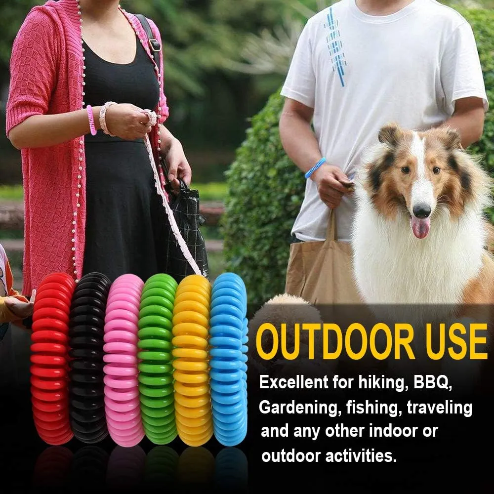50 Pack Mosquito Repellent Bracelets, DEET-Free Mosquito Bands for Adults & Kids, Individually Wrapped Repellent Wristbands, Camping Travel Beach Essentials