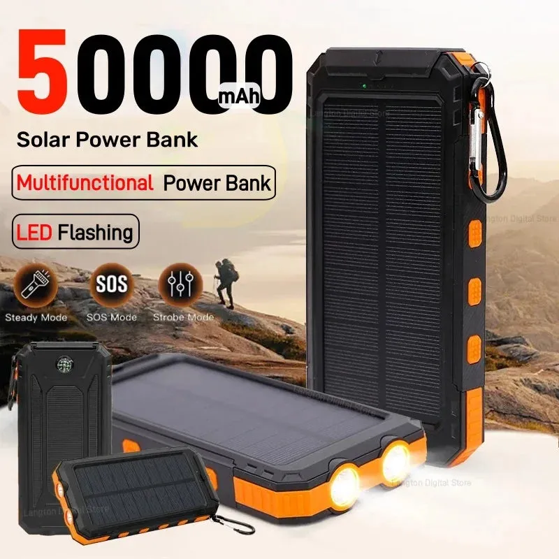 50000mAh Solar Power Bank Large Capacity
