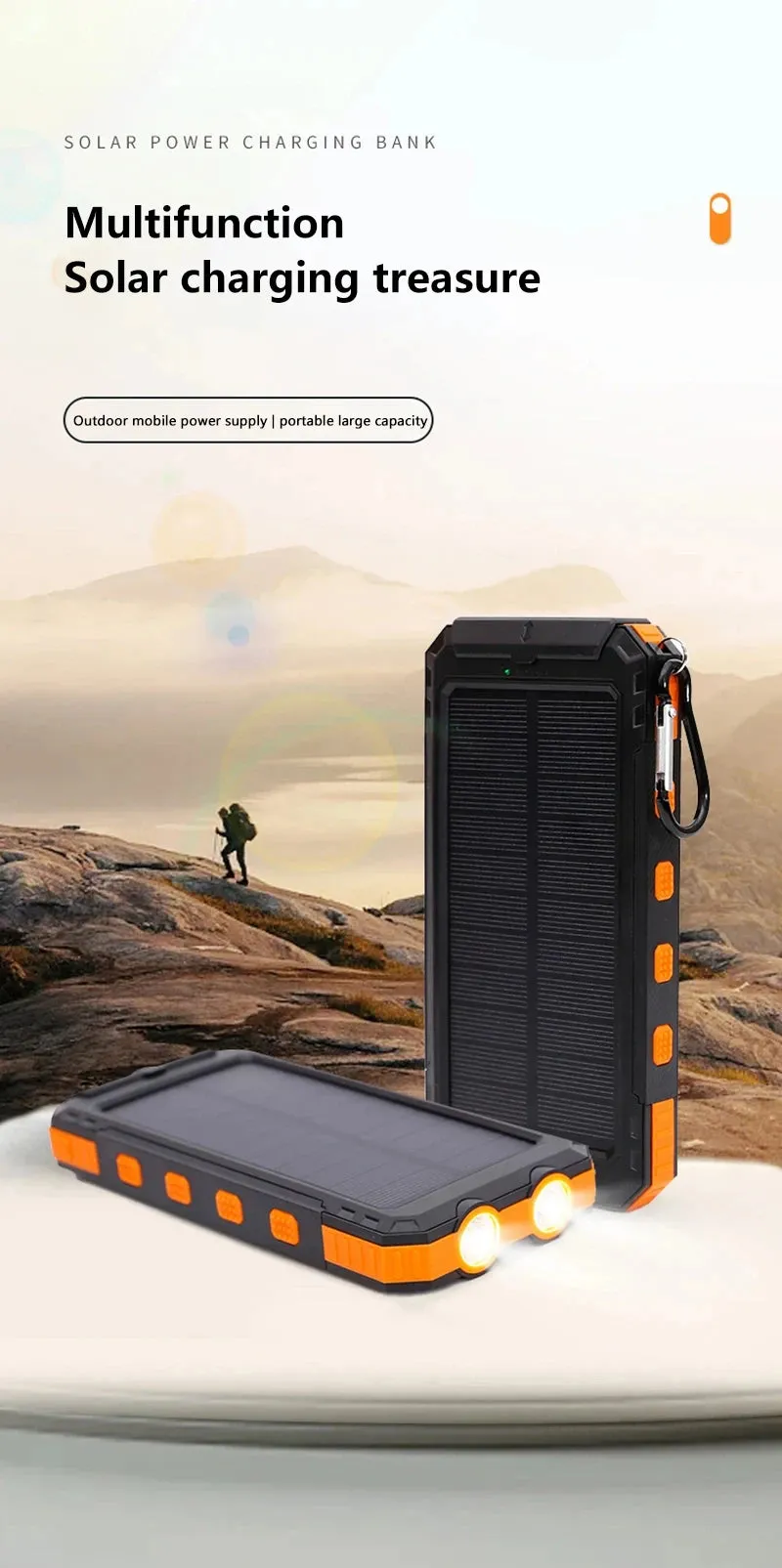 50000mAh Solar Power Bank Large Capacity