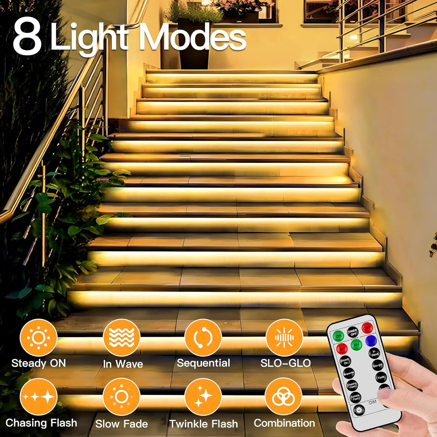 50ft LED Rope Lights with Remote, 300 LED IP68 Waterproof Rope Lights with Plug & Timer, Rope Lights for Outside, Indoor, Patio, Pool, Bedroom, Party, Indoor Decoration (Warm White)