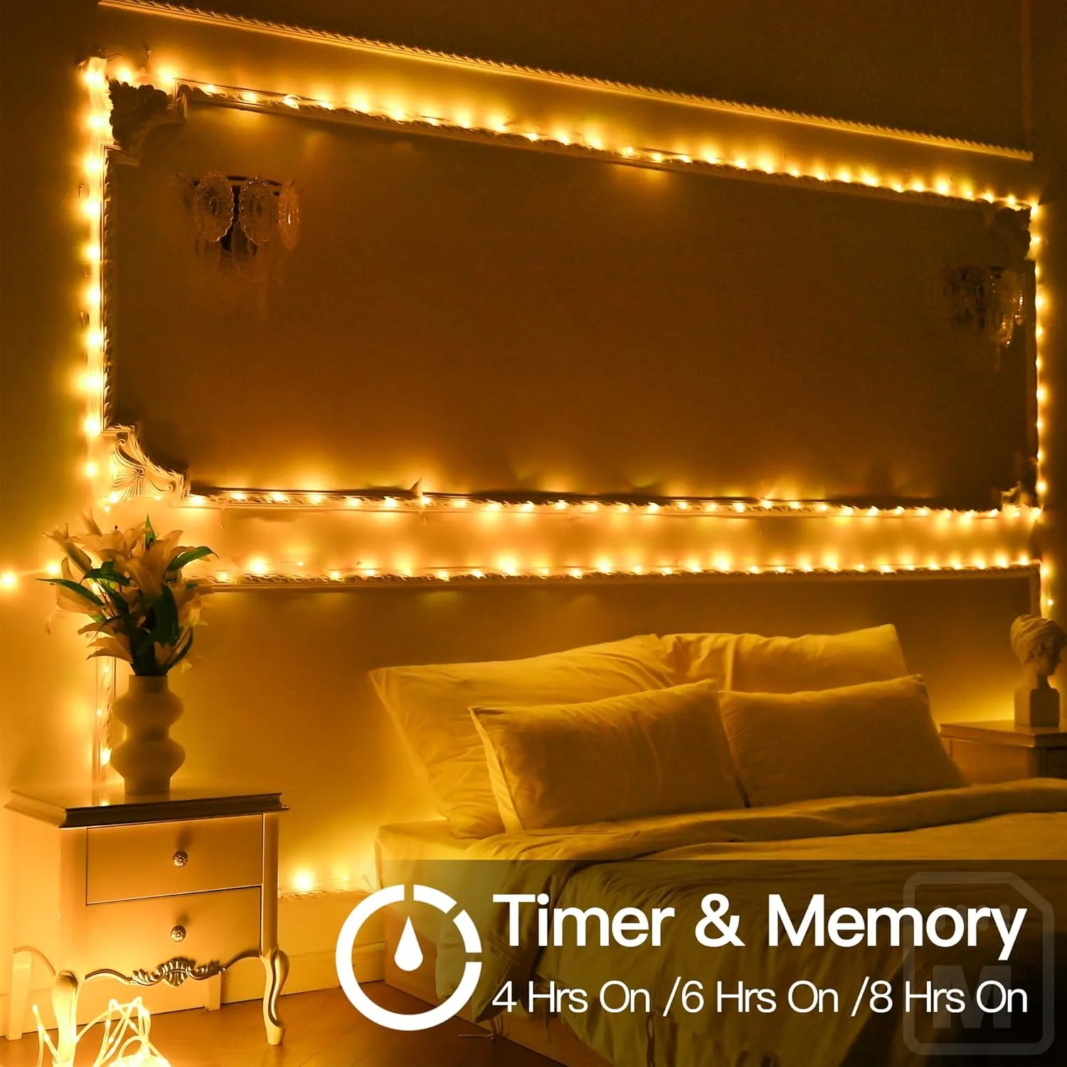 50ft LED Rope Lights with Remote, 300 LED IP68 Waterproof Rope Lights with Plug & Timer, Rope Lights for Outside, Indoor, Patio, Pool, Bedroom, Party, Indoor Decoration (Warm White)