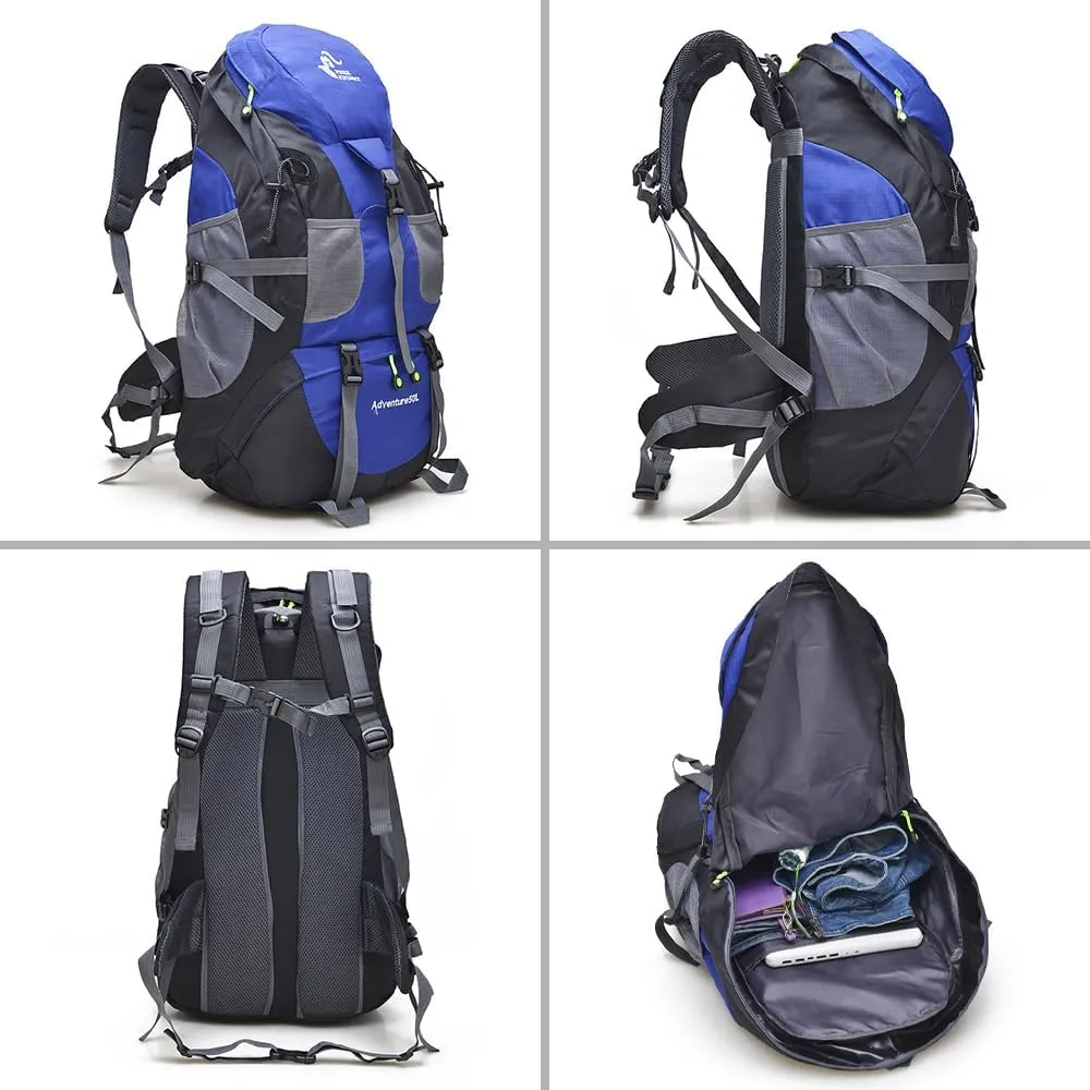 50L Hiking Backpack, Waterproof Camping Backpack Bag Daypack for Backpacking Traveling Trekking Climbing, Red