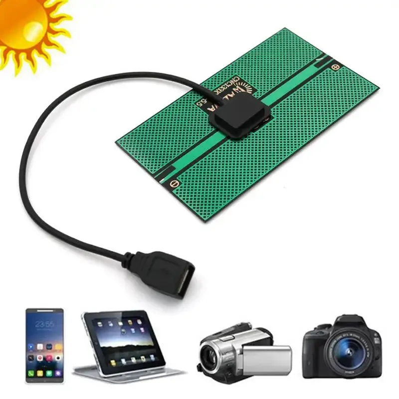 5V 300mA - 65W Solar Panel Power Bank USB Mobile Phone Charger Portable Charging Board Device for Outdoor Hiking