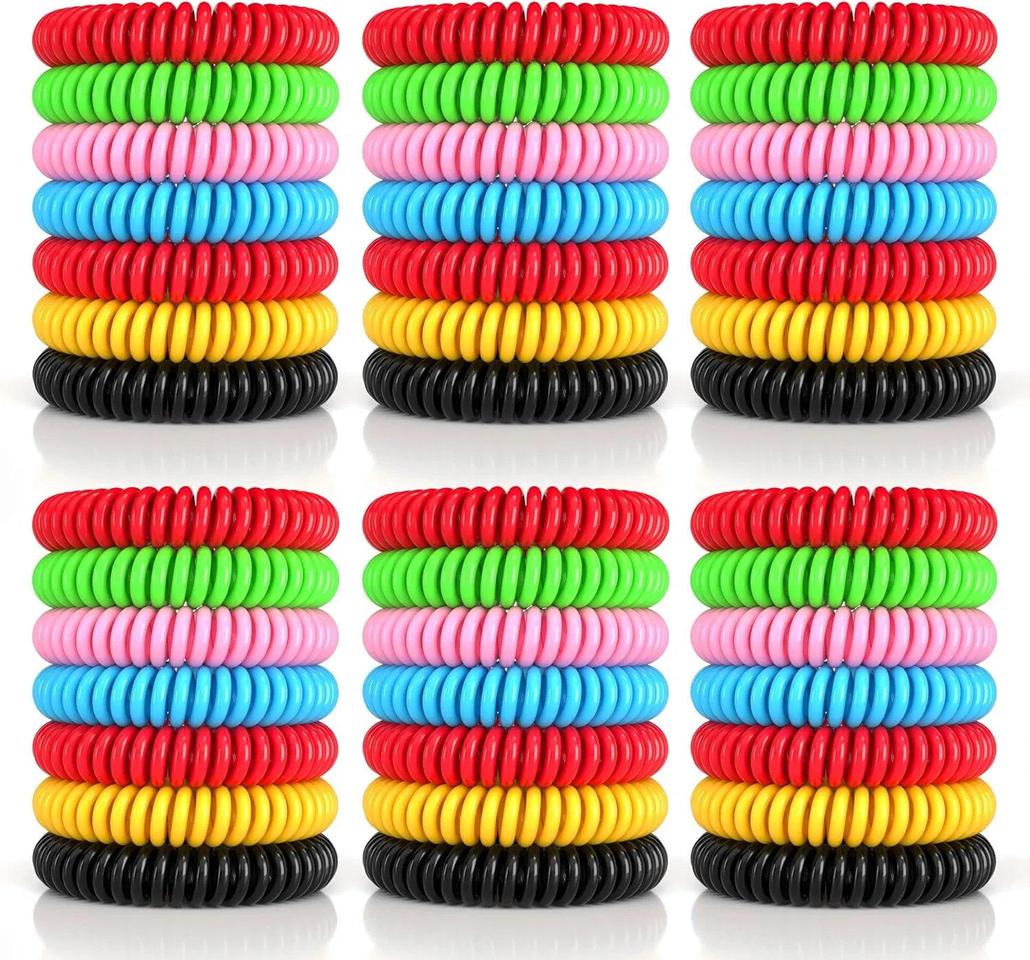 60 Pack Mosquito Repellent Bracelets, DEET-Free Mosquito Bands for Adults & Kids, Individually Wrapped Repellent Wristbands, Camping Travel Beach Essentials