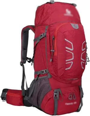 60L Mountaineering Hiking Outdoor Men's and Women's Bag Camping Mountaineering Backpack Travel Bag (Color : E, Size : 77x31x27cm)