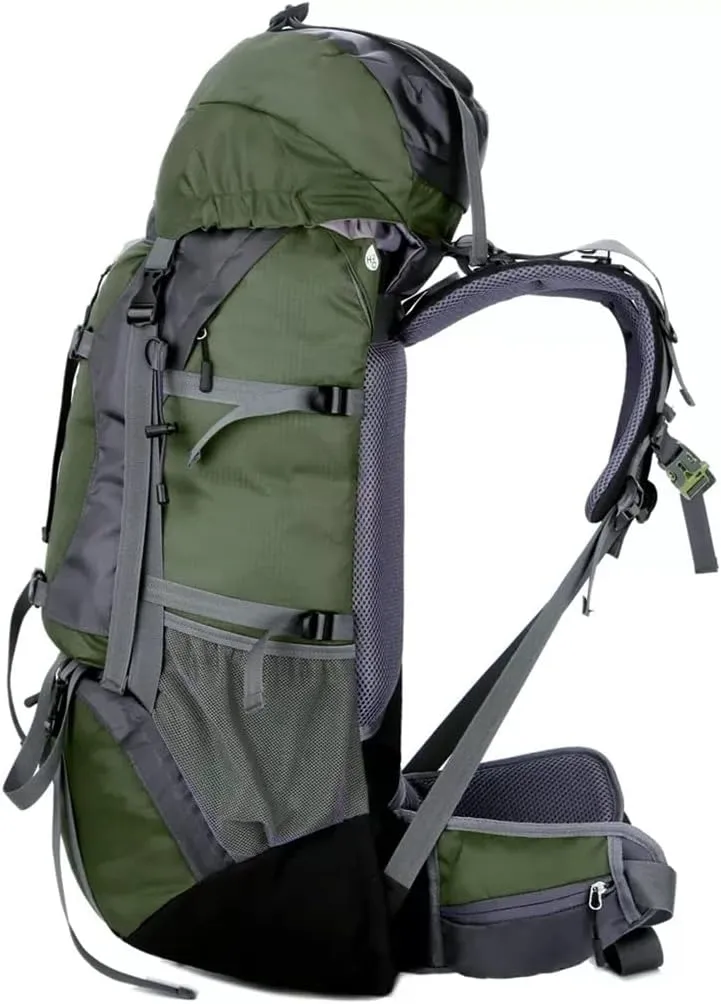 60L Outdoor Mountaineering Bag Hiking Backpack Sports Bag Mountaineering Rucksack(C)