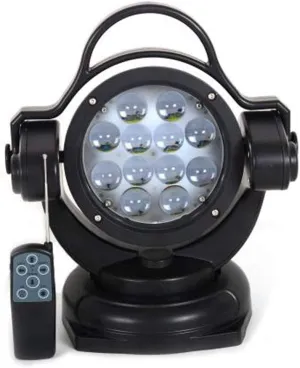 60w Remote Control Led Searchlight Marine Boat Portable 360 Degrees Rotating Remote Control 9-32V Work Light Spot Light Fog Lights Offroad Lights for SUV ATV 4wd Truck Boat Led Spotlight