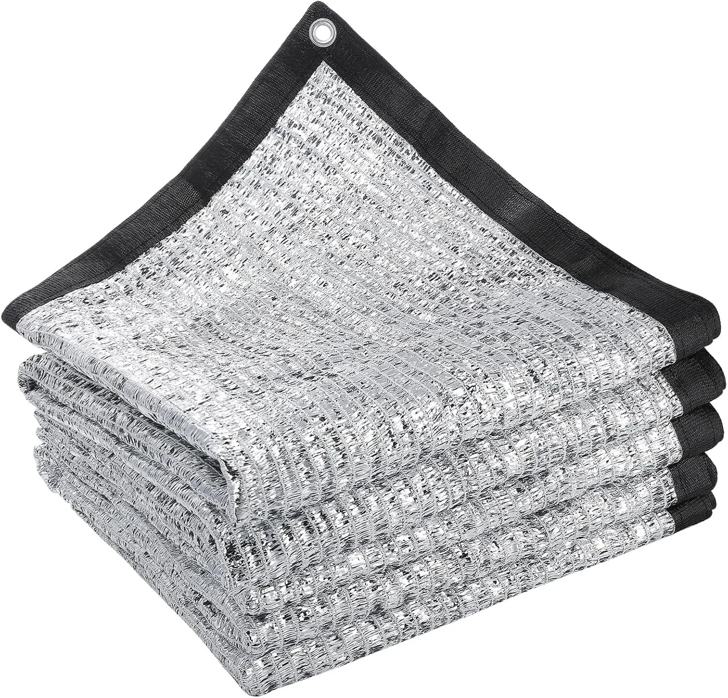 70% Reflective Aluminet Shade Cloth - 10 x 14 FT Durable Sun Protective Shade Covers with Grommets Providing UV Protection and Cooling for RV Cars Camping Chicken Coop Garden Greenhouse Pickup Trunk