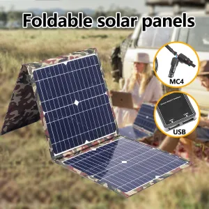 800W Foldable Solar Panel Kit with MPPT Controller — Portable Power Station & Generator Charger (18V) for Camping, Car, Boat, and RV Use