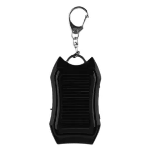 950mAh Solar Keychain Power Bank with 3 LED Lights, Universal Fast Charging Portable USB External Battery
