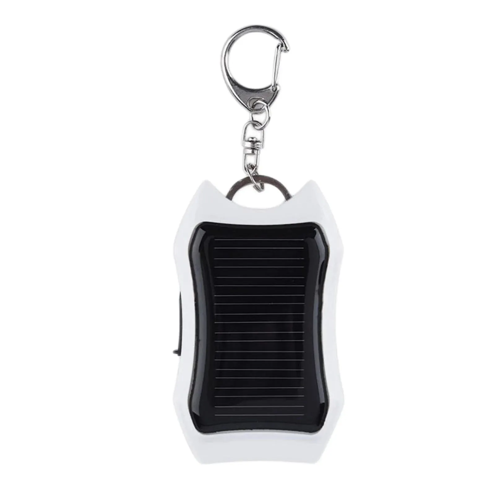 950mAh Solar Keychain Power Bank with 3 LED Lights, Universal Fast Charging Portable USB External Battery