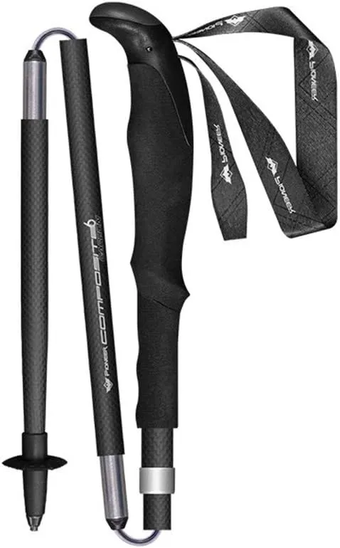 99% Carbon Fiber Trekking Poles- 1pc Lightweight Collapsible Adjustable Telescopic Hiking Poles/Walking Sticks - Professional Durable Walking Poles for Backpacking Camping/for Men,