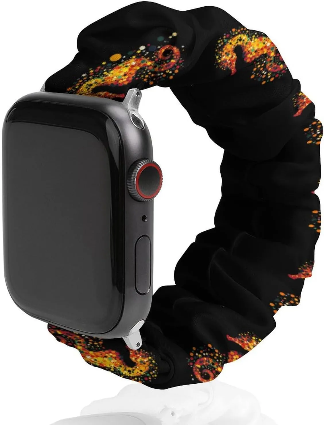 Abstract Hippocampus Seahorse Fashion Watch Strap Scrunchies Wristbands Compatible With IWatch Series