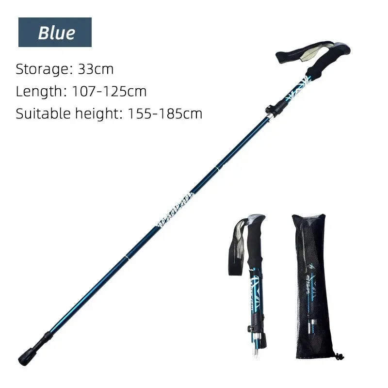 Adjustable 5-Section Trekking Pole for Stability & Comfort