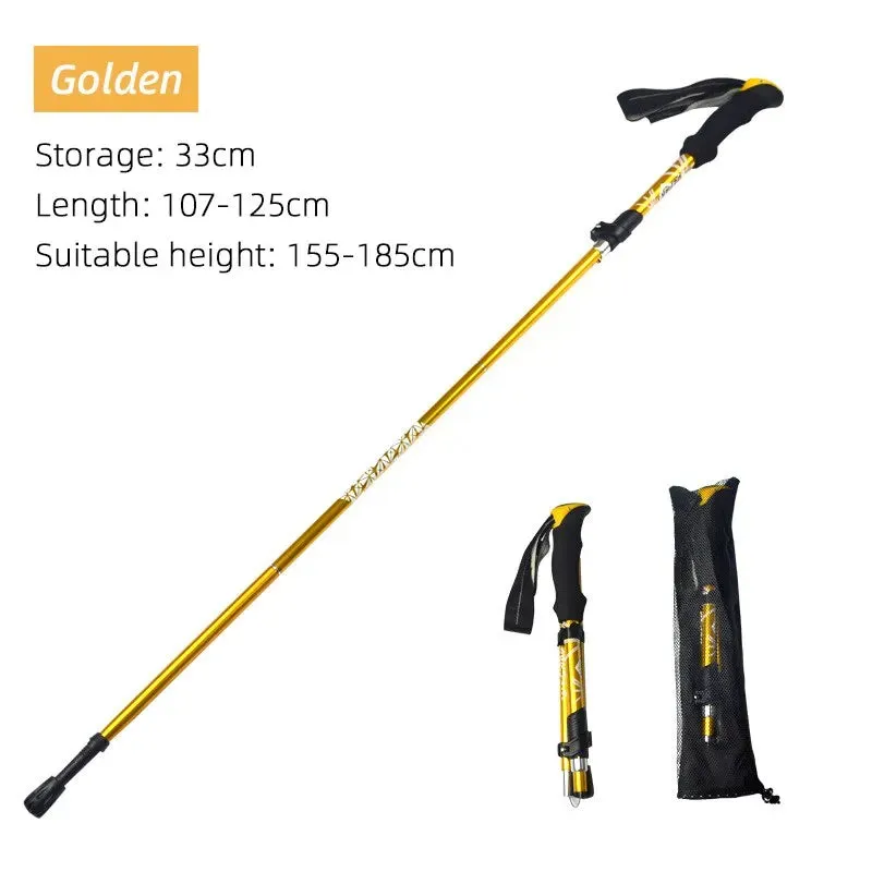Adjustable 5-Section Trekking Pole for Stability & Comfort