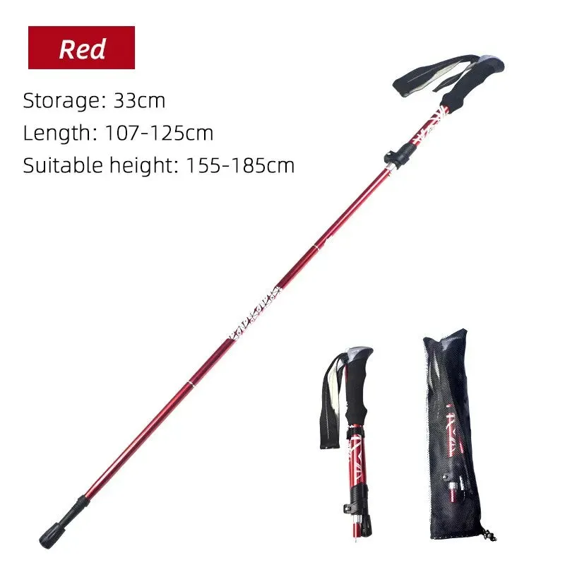Adjustable 5-Section Trekking Pole for Stability & Comfort