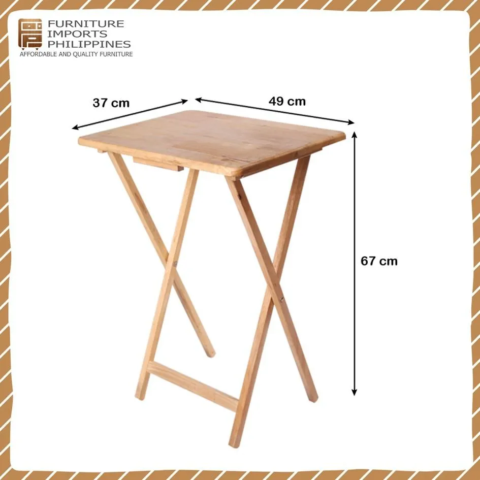 Alder Folding TV Tray Table – Multipurpose Side Table for Living Room, Bedroom, or Office