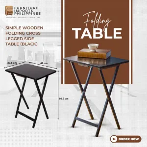 Alder Folding TV Tray Table – Multipurpose Side Table for Living Room, Bedroom, or Office