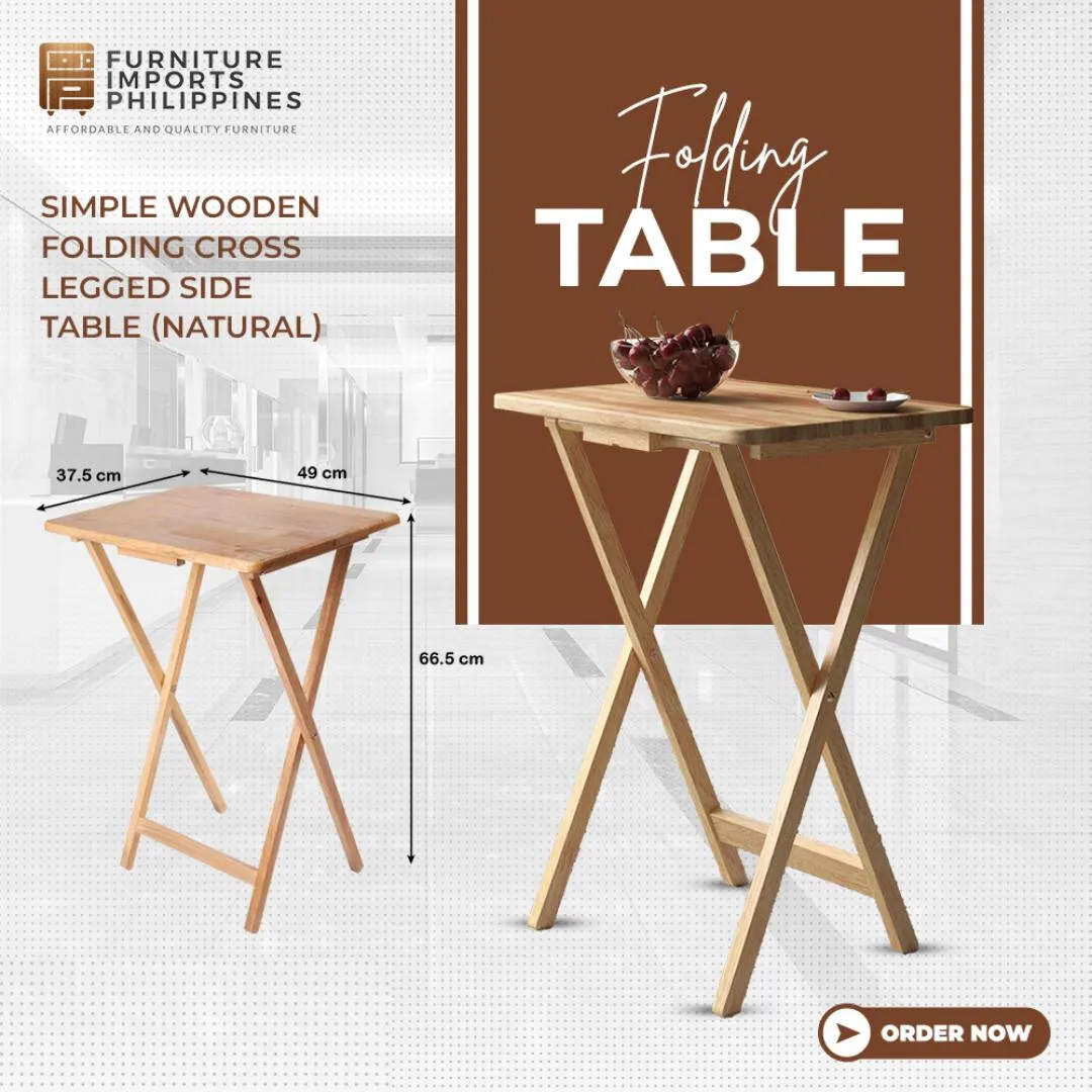 Alder Folding TV Tray Table – Multipurpose Side Table for Living Room, Bedroom, or Office