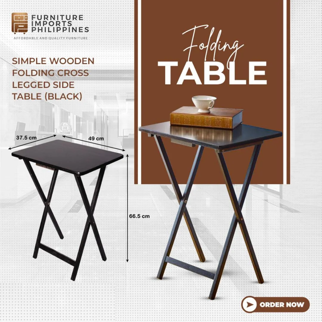 Alder Folding TV Tray Table – Multipurpose Side Table for Living Room, Bedroom, or Office