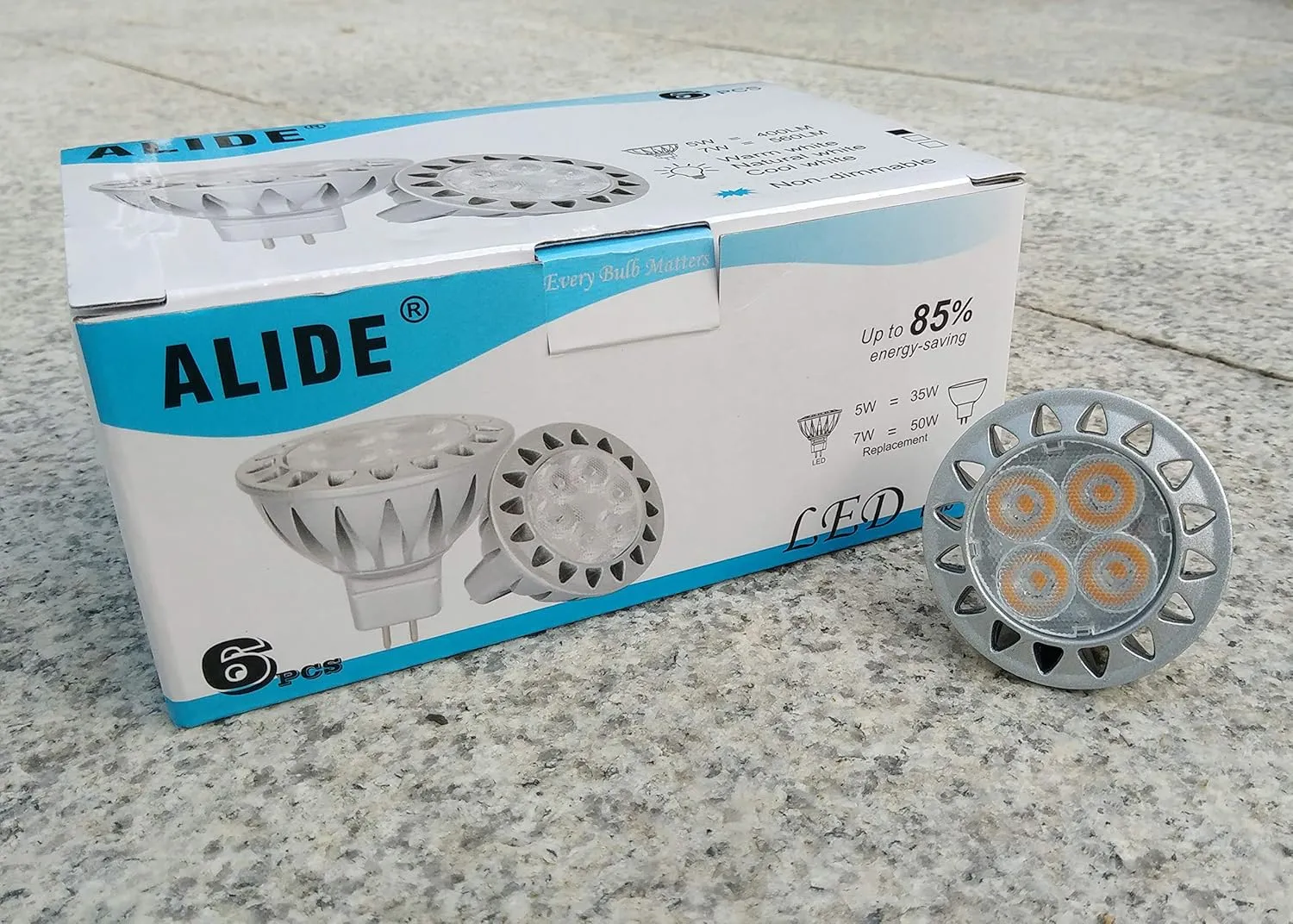 ALIDE MR16 Led Bulbs 5W Replace 20W 35W Halogen Equivalent,2700K Soft Warm White,12V Low Voltage MR16 GU5.3 Bulb Spotlights for Outdoor Landscape Flood Track Lighting,Not Dimmable,450lm,38 Deg,6 Pack