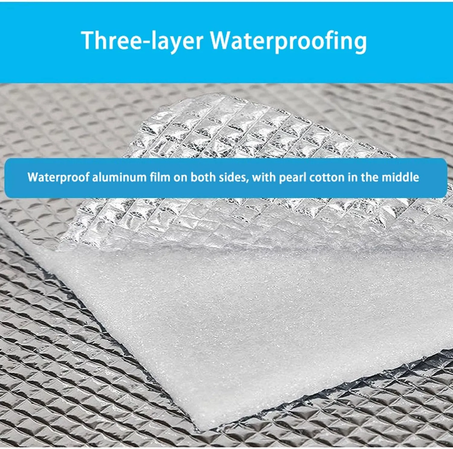 Aluminium Camping Mat, Foam Sleeping Mat for Camping, 9mm Thick Foldable Tent Mat Aluminium Foil Insulation Mat, Reflective Mat, Tent Mat, Ground Mat