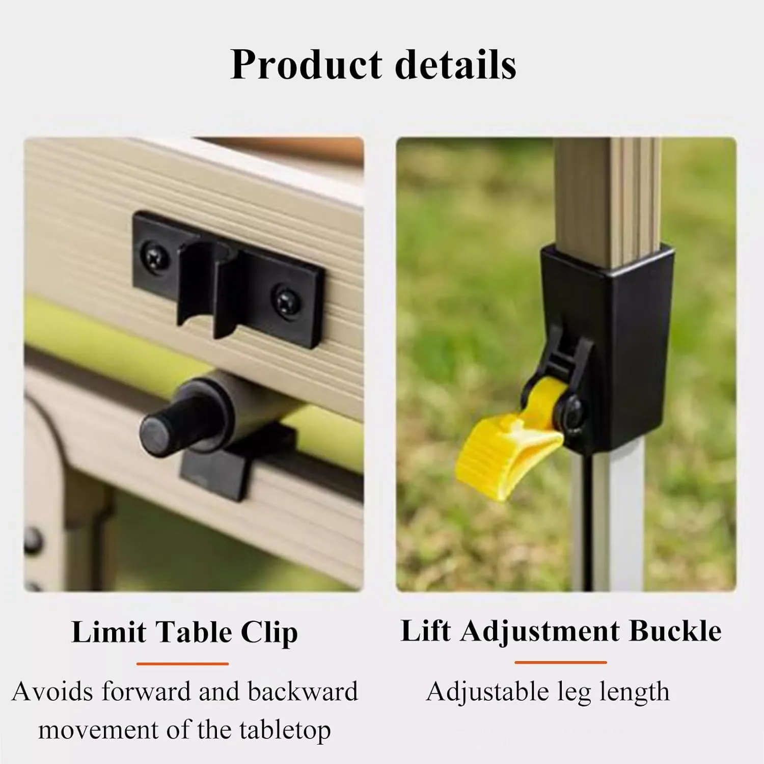 Aluminum Alloy Camping Table Folding Picnic Tables Ultralight Compact Camping Table Roll Up Table Top for Camping Hiking