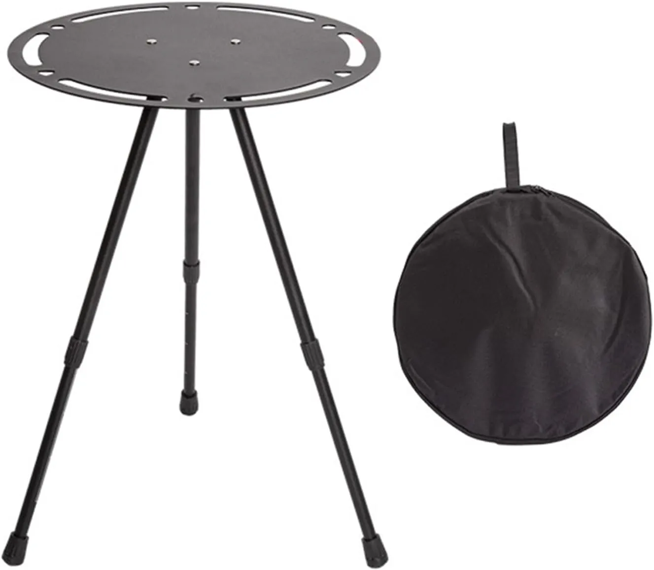 Aluminum Alloy Folding Round Table Portable Outdoor Side Table Small Camping Table and Stable